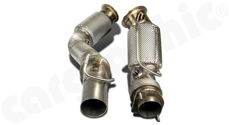 HJS Tuning Downpipe - 90872040 - with <b>200 cpsi sport catalytic converter (left & right)</b><br> for<br>
- BMW M3 / M4 F-series 3,0l<br>
without <b>ECE-homologation</b><br>
<b>Part No.:</b> PER90872040