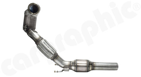 HJS Tuning Downpipe - 90811160 - with <b>200cpsi sport catalytic converter</b><br>
for<br>
- VW Golf VII GTI 2.0l<br>
- SKODA Octavia III RS 2.0l<br>
with <b>ECE-homologation</b><br>
<b>Part No.:</b> PER90811160