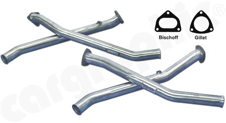 CARGRAPHIC Katalysator Ersatzrohrsatz - - Zur Verwendung mit Bischoff-Anschlussrohren<BR>
- Cross over Konstruktion<br>
- ohne integrierte Katalysatoren<br>
<b>Art.Nr.</b> CARP93KATER