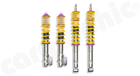 KW Variant 3 inox-line - Coilover Suspension - - Perfect to be combined with <b>CARGRAPHIC AirLift</b><br>
- Rebound & compression separately adjustable<br>
- FA: lowering <b>-0 up to 20mm</b><br>
- RA: lowering <b>-0 up to 20mm</b><br>
- for <b>GT3 RS</b> models<br>
<b>Part No.</b> KW35271017