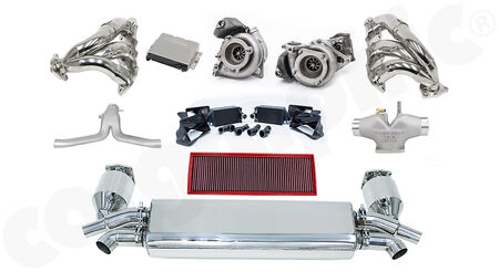 CARGRAPHIC Power Kit RSC-735 - up to <b>540KW (735PS)</b> and <b>900Nm</b><br>
- incl. Turbo-back Sport Exhaust System<br>
- <b>without exhaust valves</b><br>
<b>Part No.</b> LKP91T397S5