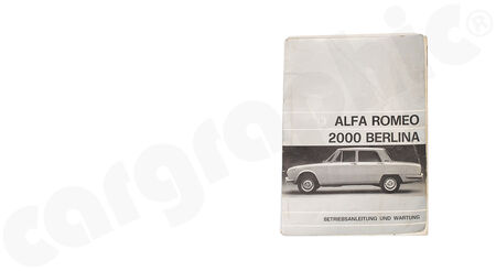 ANGEBOT - Alfa Romeo 2000 Berlina - - Wartung- und Betriebsanleitung<br>
- Sprache in Deutsch<br>
- <b>Gebraucht</b><br>
<b>Art.Nr.</b> BOOK35