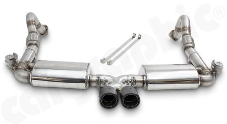 CARGRAPHIC Rear Silencers - - 2x exhaust valves<br>
- 2x 89mm / 3,5"inch tailpipes<br>
- <b>visual carbon</b><br>
- <b>SOUND / SUPER SOUND Version</b><br>
<b>Part No.</b> CARP82ETFLAPKEV