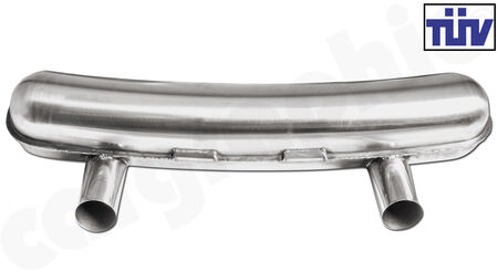 CARGRAPHIC Sport Rear Silencer - - Inlet: <b>Dual flow</b><br>
- Outlet: <b>76mm CTC 540mm ST-Look</b> Tailpipes<br>
- <b>SOUND VERSION with TÜV Certificate</b><br>
<b>Part No.</b> CAR4SET540