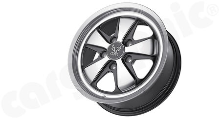 FUCHS-Wheel Evolution 7,0x17" ET 55 - - Version: Silver / Black Star<br>
- Silk-gloss anodized / matt-black<br>
<b>Art.No.</b> CARFU5130701755