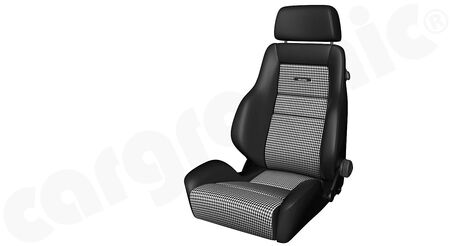 RECARO Classic LS Sport Seat - Cover: Leather Black / Pepita<br>
suitable for passenger and drive side<br>
<b>Part No. </b>LS089000B25