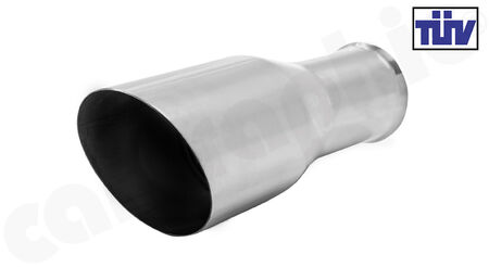 CARGRAPHIC Sport Tailpipe - - Version: Ø102mm, round, open<br>
- Mirror Polished<br>
- with TÜV certificate<br>
<b>Part No.</b> CARP64ER