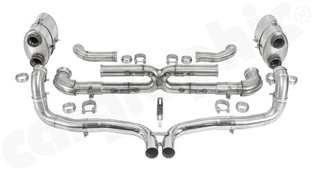 CARGRAPHIC Motorsport Exhaust System - - Manifold-Back<BR>
- Centre silencer replacement pipe X<br>
- Wheel arch silencer set<br>
- DMSB / Sportscup homologated<br>
<b>Part No.</b> CARP97CUP08KIT