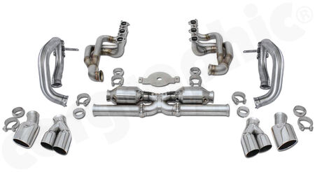 CARGRAPHIC R-Sport Exhaust System - - Motorsport Longtube Manifolds<BR>
- 2x 100 cpsi MS catalytic converters<br>
- Tailpipe Variations<br>
- SUPER SOUND PLUS Version<br>
<b>Part No.</b> CARP96GT3RKIT03