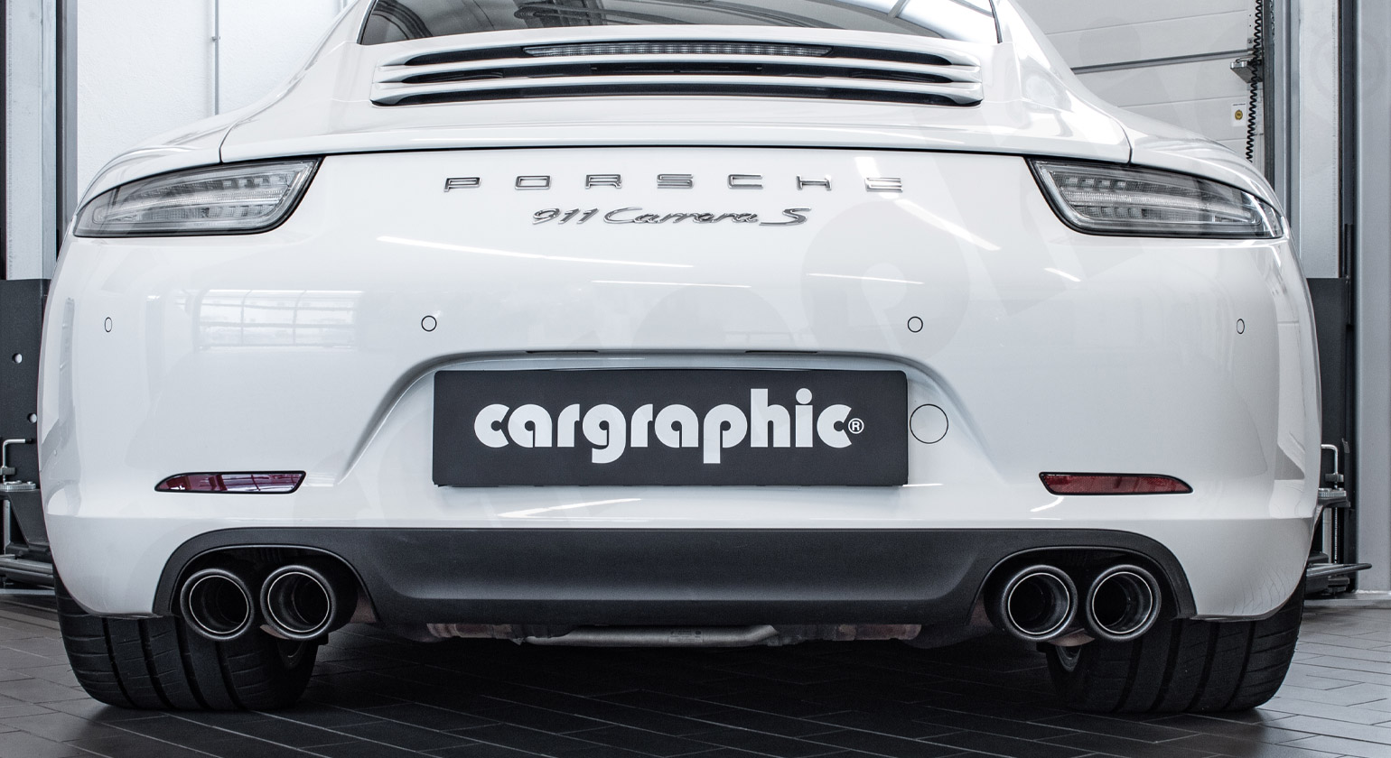 Sport Endrohr-Satz für Porsche 991.1 Carrera 4S 3,8l - Sicht-Carbon